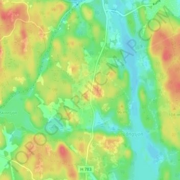 Topografische Karte Norrhult, Höhe, Relief