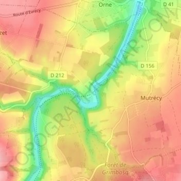 Topografische Karte Val de Maizet, Höhe, Relief