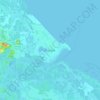 Topografische Karte Kourou, Höhe, Relief
