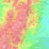 Topografische Karte Cimarrones, Höhe, Relief