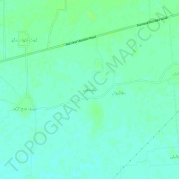 Topografische Karte Chak Dobani, Höhe, Relief