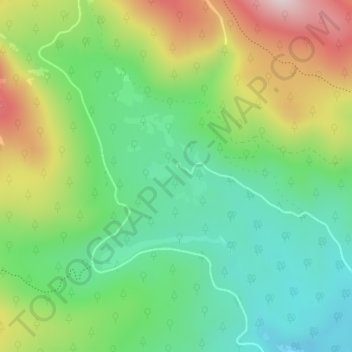 Topografische Karte Upper Michigan Dam, Höhe, Relief