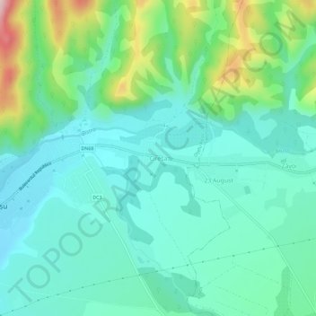 Topografische Karte Cireșa, Höhe, Relief
