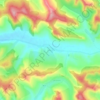 Topografische Karte Icland, Höhe, Relief