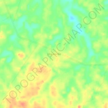 Topografische Karte Vila Verde, Höhe, Relief