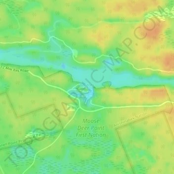 Topografische Karte Gordons Bay, Höhe, Relief