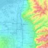 Topografische Karte Salt Lake City, Höhe, Relief