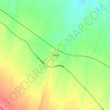 Topografische Karte 沙井镇, Höhe, Relief
