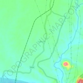 Topografische Karte Salkhan, Höhe, Relief