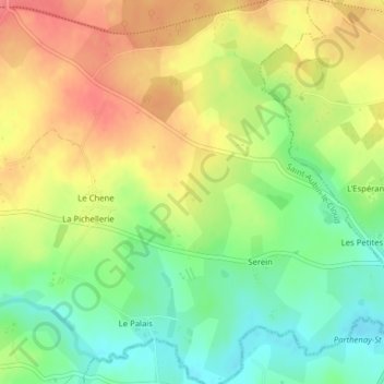 Topografische Karte La Brunière, Höhe, Relief