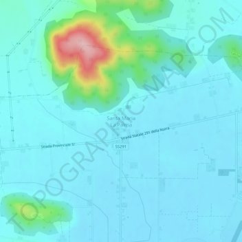 Topografische Karte Santa Maria La Palma, Höhe, Relief