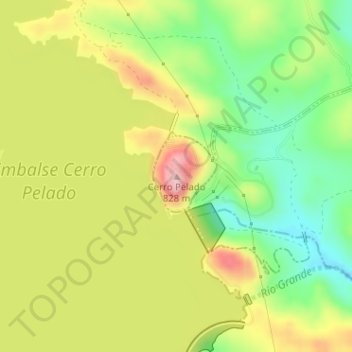 Topografische Karte Cerro Pelado, Höhe, Relief