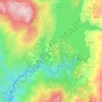 Topografische Karte Sirvozelo, Höhe, Relief