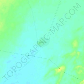 Topografische Karte Phoolasar, Höhe, Relief