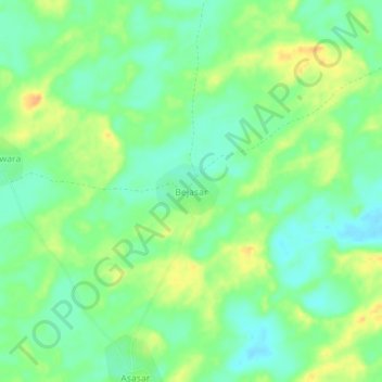 Topografische Karte Bejasar, Höhe, Relief