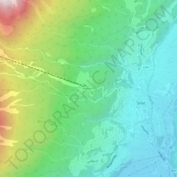 Topografische Karte Hochimst, Höhe, Relief