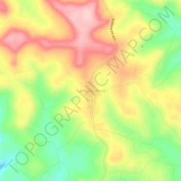 Topografische Karte Santo Isidoro, Höhe, Relief