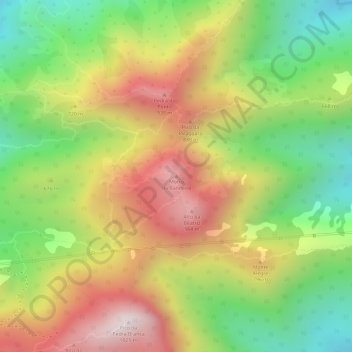 Topografische Karte Morro da Bandeira, Höhe, Relief