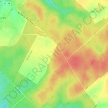 Topografische Karte Sapin de Vancouvert, Höhe, Relief