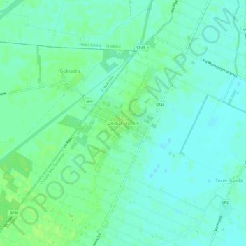 Topografische Karte Dodici Morelli, Höhe, Relief