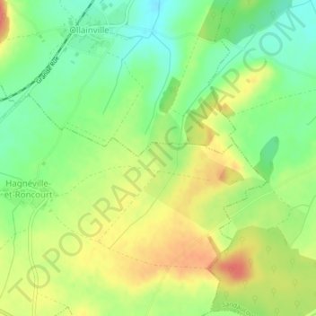 Topografische Karte Collignon, Höhe, Relief