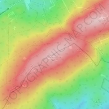 Topografische Karte Schimmelkopf, Höhe, Relief