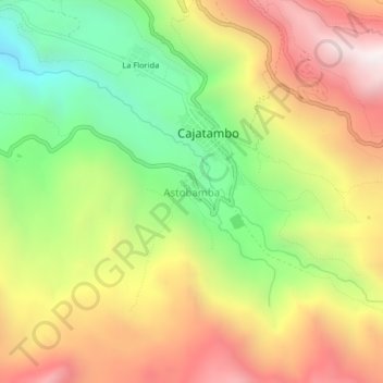Topografische Karte Astobamba, Höhe, Relief
