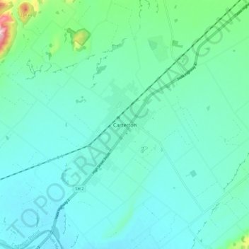 Topografische Karte Carterton, Höhe, Relief