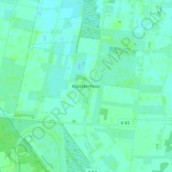 Topografische Karte Klostermoor, Höhe, Relief