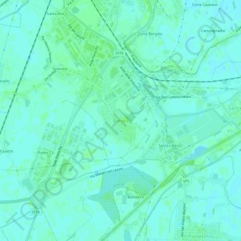 Topografische Karte Borsea, Höhe, Relief