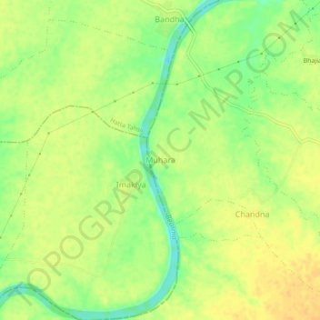 Topografische Karte Muhara, Höhe, Relief