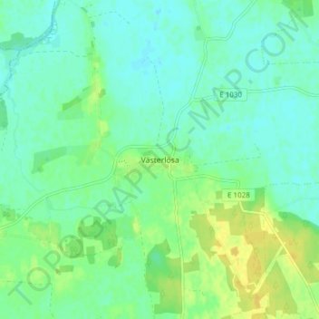 Topografische Karte Västerlösa, Höhe, Relief