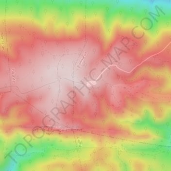 Topografische Karte Forêt des Cèdres, Höhe, Relief