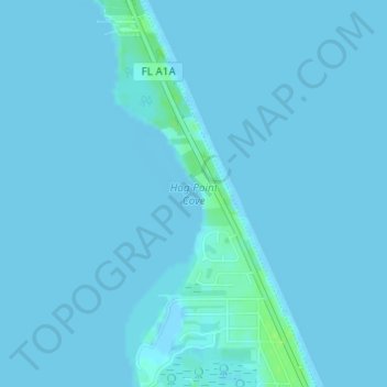 Topografische Karte Hog Point Cove, Höhe, Relief