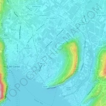 Topografische Karte Sant'Alessandro, Höhe, Relief