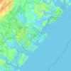 Topografische Karte Wilmington Island, Höhe, Relief