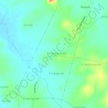 Topografische Karte Kumuli, Höhe, Relief
