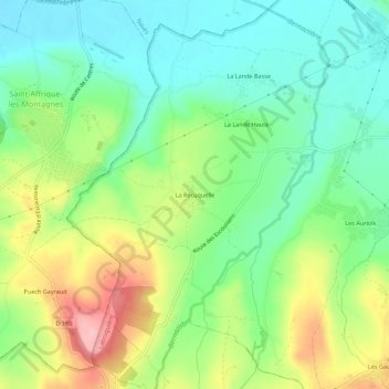 Topografische Karte La Récuquelle, Höhe, Relief
