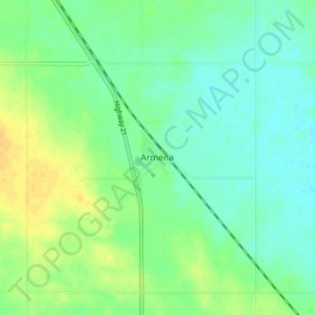 Topografische Karte Armena, Höhe, Relief