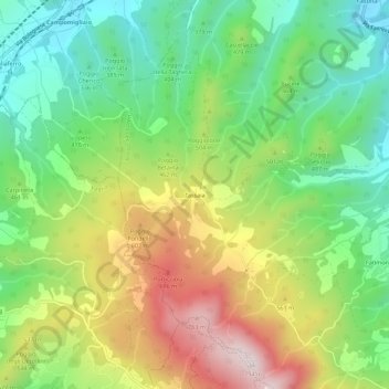 Topografische Karte Tassaia, Höhe, Relief