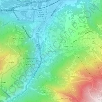 Topografische Karte San Marco, Höhe, Relief