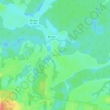 Topografische Karte Santa Rosa, Höhe, Relief