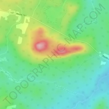 Topografische Karte Mont Louise, Höhe, Relief