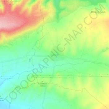 Topografische Karte Dadağı, Höhe, Relief