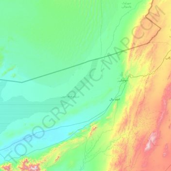 Topografische Karte Nushki District, Höhe, Relief
