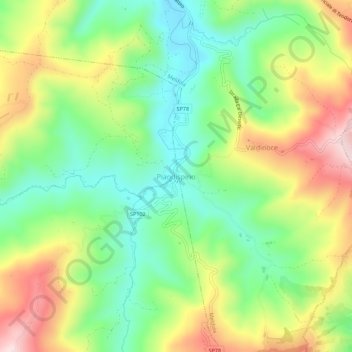 Topografische Karte Piandispino, Höhe, Relief