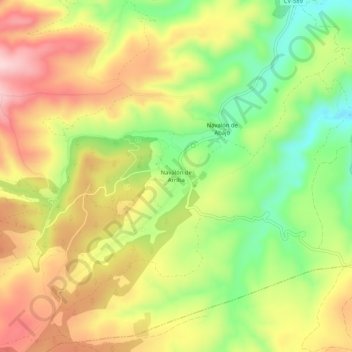 Topografische Karte Navalón de Arriba, Höhe, Relief