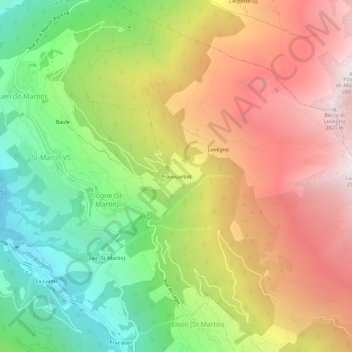 Topografische Karte Pravouarbot, Höhe, Relief
