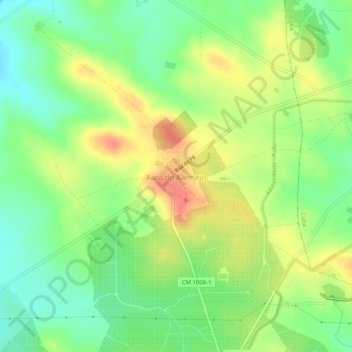 Topografische Karte Faro do Alentejo, Höhe, Relief