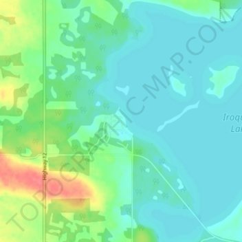 Topografische Karte Pelican Cove, Höhe, Relief